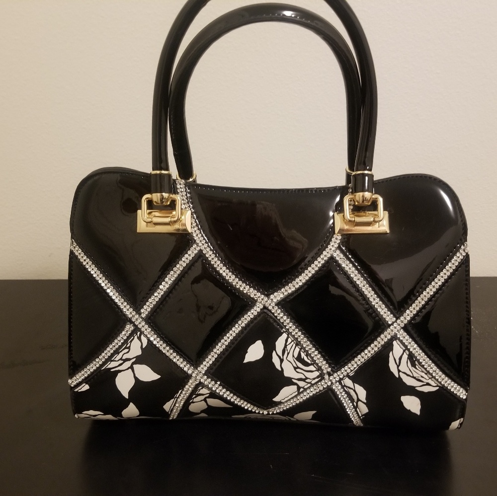 Patent Leather print satchel